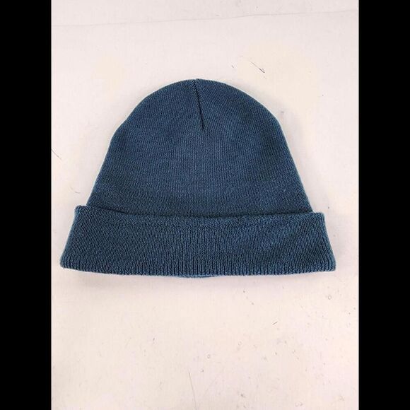 Carhartt Navy Blue Patch Beanie Watch Cap Made In USA Snow Winter Beanie Hat - Picture 2 of 8